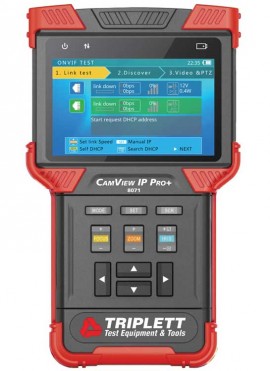Triplett CamView IP Pro+ Camera Tester, SD/AHD/HD-TVI 2.0/IP/H.264-