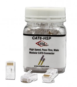 Triplett CAT6-HSP CAT5/6 Connector, male, 50-pack-