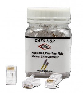 Triplett CAT6-HSP CAT5/6 Connector, male, 50-pack-