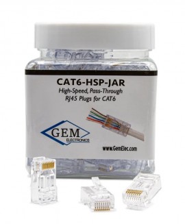 Triplett CAT6-HSPJAR CAT5/6 Connector, male, 100-pack-