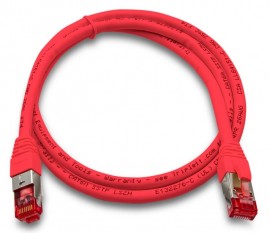 Triplett CAT6A-3RD CAT6A 10GBPS Professional Grade Patch Cable, SSTP, 26 AWG, 3', red-