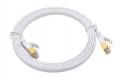 Triplett CAT7-100WH CAT7 SF/FTP Shielded Patch Cable, 100', white-