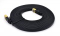 Triplett CAT7-50BK CAT7 SF/FTP Shielded Patch Cable, 50', black-