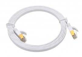 Triplett CAT7-50WH CAT7 SF/FTP Shielded Patch Cable, 50', white-