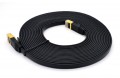 Triplett CAT7-75BK SF/FTP Shielded Patch Cable, CAT7, 26 AWG, 75', black-