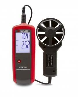 Triplett CFM100-NIST Thermo-Anemometer with NIST Certificate, 5900 ft/min, 9900 CFM/CMM-