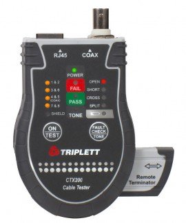 Triplett CTX200 RJ45/Coax Network Cable Tester-