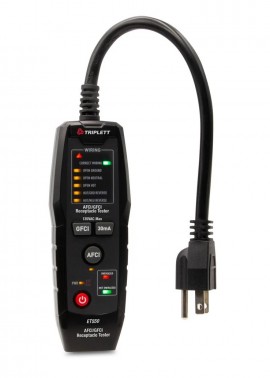 Triplett ET550 AFCI/GFCI Receptacle Tester with 19.7” AC cord-
