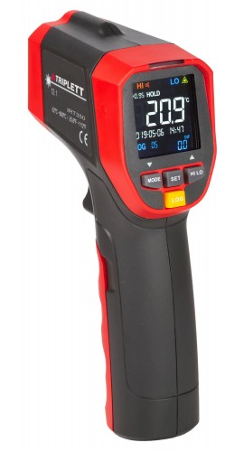 Triplett IRT350-NIST Infrared Thermometer with circular laser, 12:1, -25.6 to 1112&amp;deg;F,-