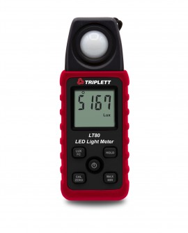 Triplett LT80-NIST LED Light Meter with NIST Certificate, 400000 lux, 40000 fc-