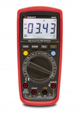 TRIPLETT MM525-NIST True RMS Digital Multimeter,-