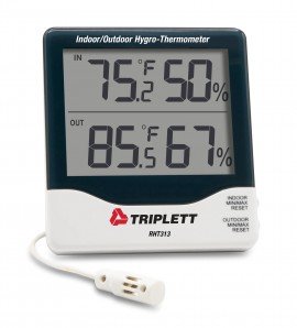 Triplett RHT313 Indoor and Outdoor Hygro-Thermometer, 32 to 122&amp;deg;F, -58 to 158&amp;deg;F-