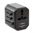 Triplett UA100A World Travel Adapter with USB-A and USB-C, 10 A, 2500 W-