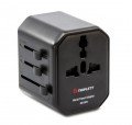 Triplett UA100A World Travel Adapter with USB-A and USB-C, 10 A, 2500 W-