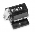 Trumeter 14 Series Stroke Totalizing Counter with round case and base mount, right-hand, top-coming-