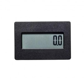 Trumeter 3410-2010-G AC DC Electronic LCD Hour Meter with flush rectangular case, 1/4" spade terminals, remote-reset-