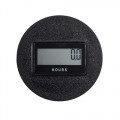 Trumeter 3410-3000-G AC DC Electronic LCD Hour Meter with round SAE case, 1/4" spade terminals, non-reset-