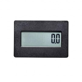 Trumeter 3410-5000-G AC DC Electronic LCD Hour Meter with snap-in case, 1/4" spade terminals, non-reset-