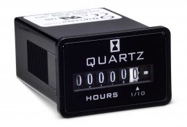 Trumeter 722-0002 Electromechanical AC Hour Meter, Flush Rectangular-