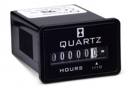 Trumeter 732-0002 Totally-Sealed DC Hour Meter, 10 to 80 VDC, Flush Rectangular-