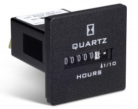 Trumeter 732-0030 Totally-Sealed DC Hour Meter, 10 to 80 VDC, Square Case-