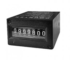 Trumeter E760 Series Non-Reset Totalizing Counter, 24 V DC, 25 CPS, M3 threads, rear mount with terminal pins-