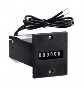 Trumeter 4916 Series 6-Digit Non-Reset Totalizing Counter, 12 V DC, 000000 set, flange mount-