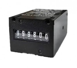 Trumeter KE-610 Series Non-Reset Totalizing Counter, 4.5/6 V DC, 10 CPS, diode suppression, front mount-