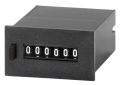 Trumeter MK Series 6-Digit Totalizing Counter, 115 V AC, 18 CPS, manual button, spring clip mount,-