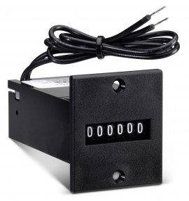 Trumeter P12-4916AE Panel Mount 6-Digit Electromechanical Counter with 16&amp;quot; wire leads, 125 V DC, non-reset-