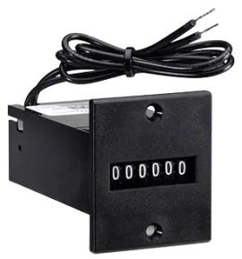 Trumeter 4916 Series 6-Digit Non-Reset Totalizing Counter, 12 V DC, 000000 set, panel mount (1.81 x 1.81" flange)-