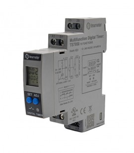 Trumeter TS7958 Digital Timer Switch Relay, 24 to 240 V AC/DC, 18 functions, 2x NO , DIN rail-