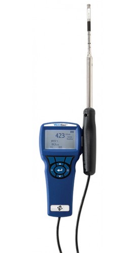 TSI/Alnor 9545-AC VelociCalc Air Velocity Meter with ISO 17025 accreditation, 0 to 6000 ft/min, straight probe-
