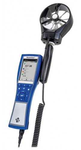 TSI VelociCalc 9600 Multi-Function Ventilation Meter with rotating vane probe, 50 to 6000 ft/min, 32 to 140&amp;deg;F-