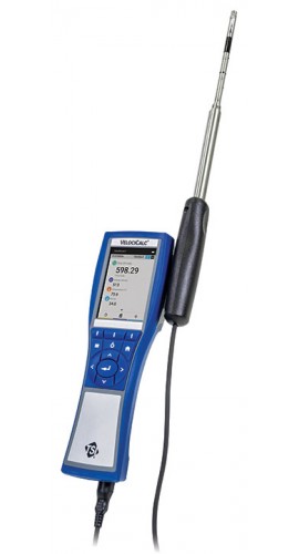 TSI VelociCalc 9600 Multi-Function Ventilation Meter with straight probe and ISO 17025 accreditation, 0 to 9999 ft/min, 0 to 200&amp;deg;F-