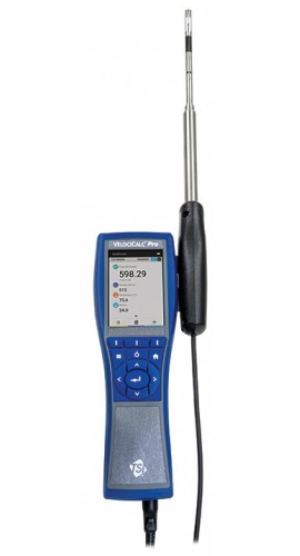 TSI VelociCalc Pro 9650 Multi-Function Ventilation Meter with straight probe and ISO 17025 accreditation, 0 to 9999 ft/min, 14 to 140&amp;deg;F-