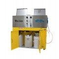 Uni-Ram UG5000WHR Spray Gun Washer with water heater installed, solvent and water tanks, dual gun-