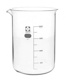 VEE GEE 10020-2000 SIBATA Glass Beaker, 2000 mL-