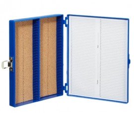 VEE-GEE 1400-SLCS201 Microscope Slide Box, cork lining-