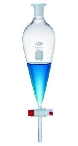 VEE GEE 20149-250 Separatory Funnel with stopper, 250 mL-