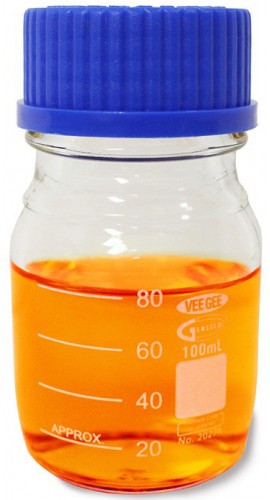 VEE GEE 20274-2000 Glass Media Bottle, 2000mL, Clear, Pack of 4-