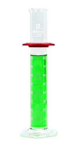 VEE GEE 2351-50 SIBATA Glass Graduated Cylinder, class B, 50 mL-