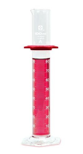 VEE GEE 2351A-20 Sibata Glass Graduated Cylinders, class A, 0.676 oz-