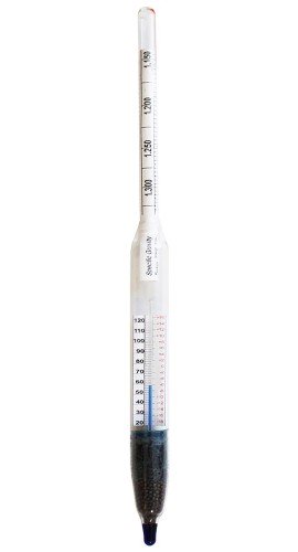 VEE GEE 6611-3 Hydrometer, Specific Gravity 1.000 to 1.280-