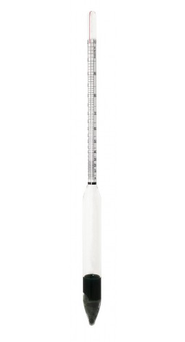 VEE GEE 6612-2TS Alcohol Hydrometer with thermometer, Tralle and Proof scales-