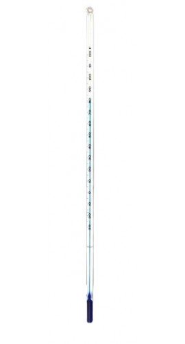 VEE GEE 80901 Partial Immersion Blue Liquid Thermometer, -30 to 120&amp;deg;F, 12&amp;quot; length-