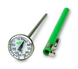 VEE GEE 81150 Scientific Dial Thermometer with stem cover, 0 to 150&amp;deg;C, 5&amp;quot; stem-