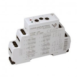 Veris VTD2P-UNI Time Delay Relay, universal voltage, DPDT output-