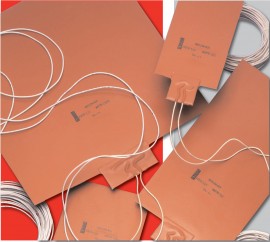 Watlow 020400C1-JT48M Silicone Rubber Heater with 6&#039; lead-