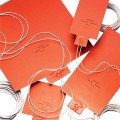 Watlow 060100C1-F001H Silicone Rubber Heater with plate, heater on flange side, 1,180 UL R/C lead insulation-